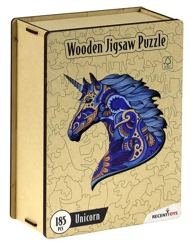 Recent Toys, jednorożec, puzzle drewniane, 185 elementów