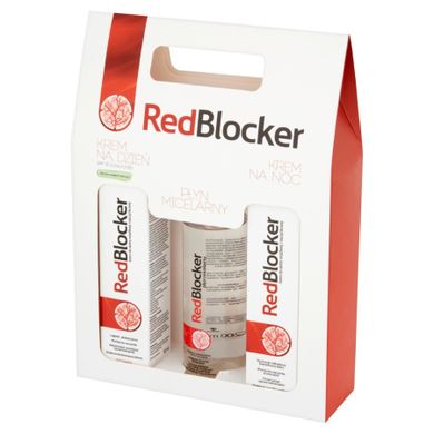 RedBlocker, zestaw: krem na dzień, 50 ml + krem na noc, 50 ml + płyn micelarny, 200 ml