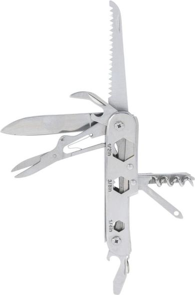 Redcliffs, zestaw survivalowy, turystyczny, scyzoryk, 15w1, srebrny