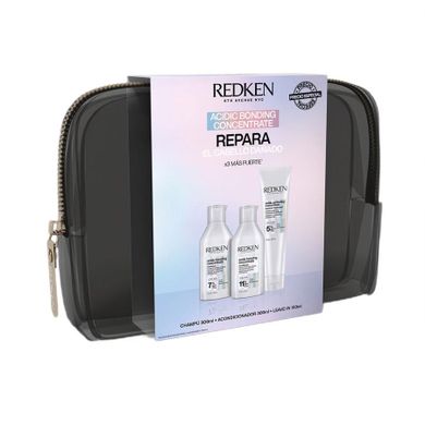 Redken, Acidic Bonding Concentrate, zestaw szampon do włosów, 300 ml + odżywka do włosów, 300 ml + kuracja bez spłukiwania, 150 ml