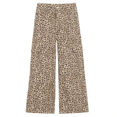 Regulowane jeansy wide leg w panterkę Cool Club