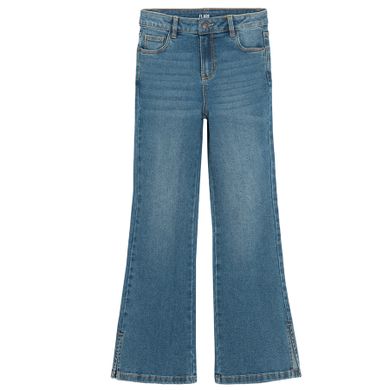 Regulowane spodnie jeansowe flare z przetarciami Cool Club