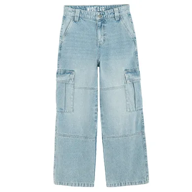 Regulowane spodnie jeansowe wide leg Cool Club