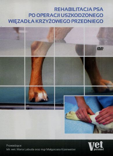 Rehabilitacja psa po operacji uszkodzonego więzadła krzyżowego przedniego. DVD