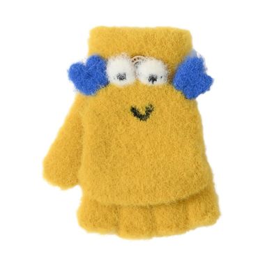 Rękawiczki chłopięce bez palców, żółte, Rak