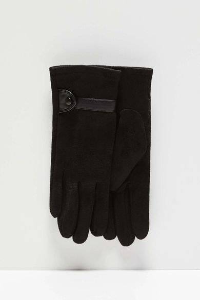 Rękawiczki damskie, czarne, Moodo
