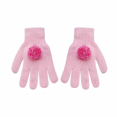 Rękawiczki dziewczęce, różowe, Rak