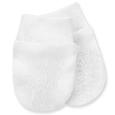 Rękawiczki niedrapki chłopięce, białe, Pinokio