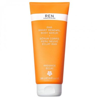REN, AHA Smart Renewal Body Serum, delikatnie złuszczające serum do ciała wyrównujące koloryt skóry, 200 ml