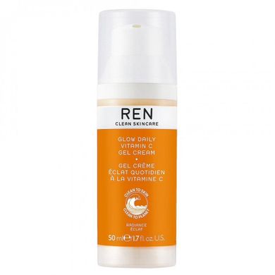 REN, Glow Daily Vitamin C Gel Cream, lekki krem nawilżający z witaminą C, 50 ml