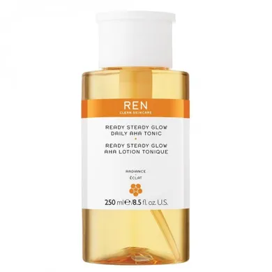 REN, Ready Steady Glow Daily AHA Tonic, odnawiający tonik do twarzy, 250 ml