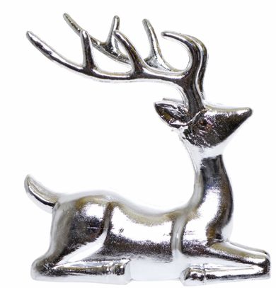 Renifer srebrny, leżący, 22-9-23,5 cm
