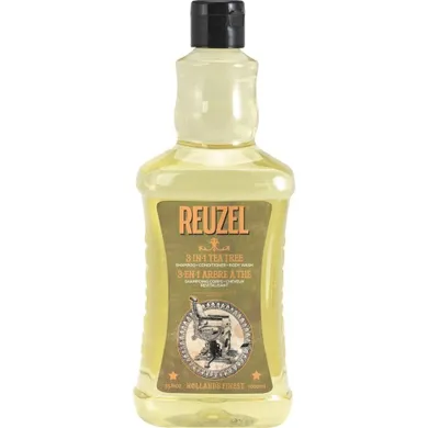 Reuzel, 3in1 Shampoo, szampon odżywka i żel pod prysznic, Tea Tree, 1000 ml