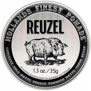 Reuzel, Hollands Finest Pomade Concrete Hold Matte, matująca pomada do włosów na bazie wody, 35g