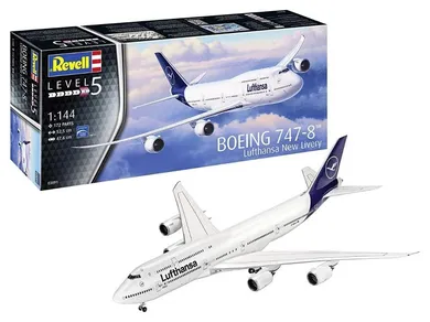 Revell, Boeing 747-8 Lufthansa nowy, model do sklejania