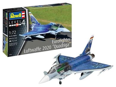 Revell, Eurofighter Luftwaffe 2020 Quadriga, samolot do sklejania, 1:72