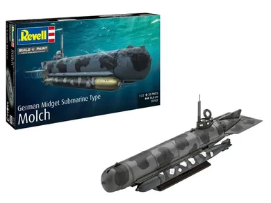 Revell, Łódź podwodna Molch, model do składania z farbkami, 1:72