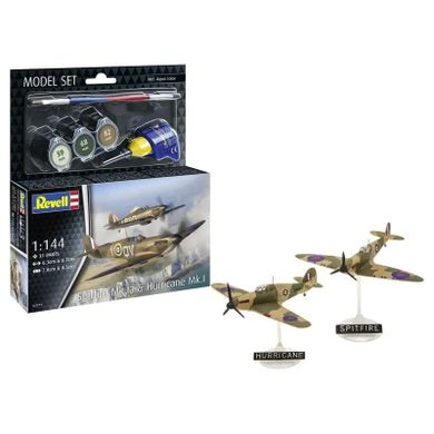 Revell, Model Set, Spitfire Mk.Ia & Hurricane Mk.I, model do sklejania