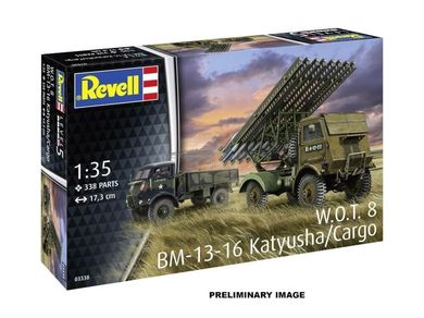Revell, Model Set, W.O.T. 8 BM-13-16 Katyusha/Cargo, model do sklejania z farbami
