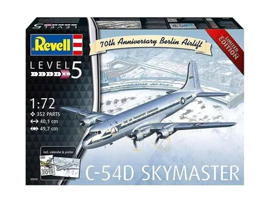 Revell, Skymaster C-54D Berlin Airlift, samolot, model do sklejania