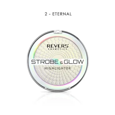 Revers, Strobe & Glow Highlighter, puder rozświetlający, 02 Eternal, 8 g