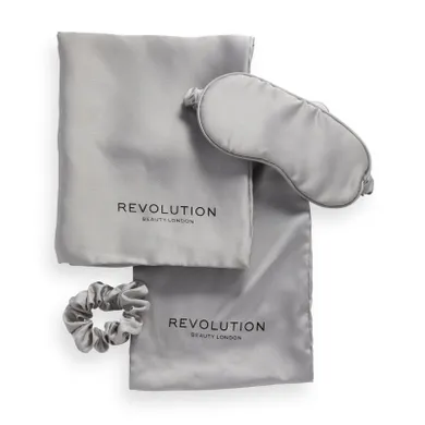 Revolution, Beauty, The Beauty Sleep Satin Set, satynowy zestaw do spania, silver, 1 op.