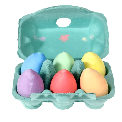 Rex London, kolorowa kreda dla dzieci w kształcie jajek, 6 kolorów