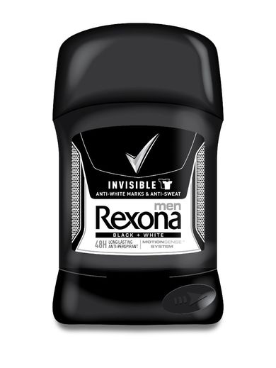 Rexona, Men, Invisible Black & White, dezodorant, sztyft, 50 ml