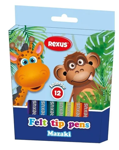 Rexus, Kids, flamastry, 12 kolorów