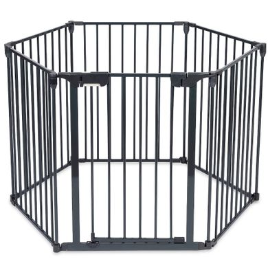 Ricokids, kojec dla dzieci, metalowy, 6-paneli, czarny