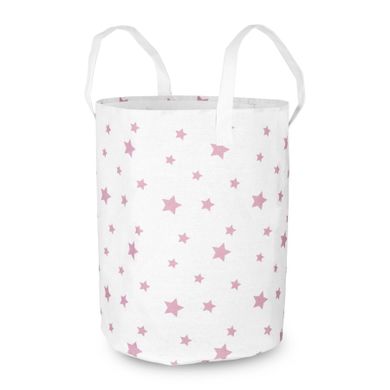 Ricokids, kosz na zabawki, biało-różowy, 35-60 cm