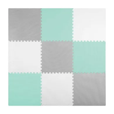 Ricokids, mata piankowa, szaro-turkusowa, 180-180 cm, 9 szt.