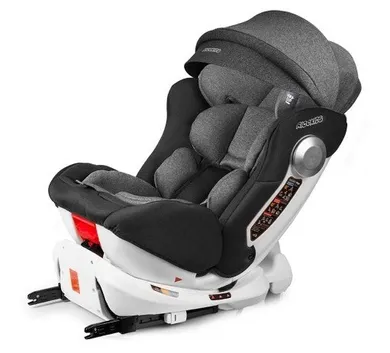 Ricokids, Stigo, fotelik samochodowy z daszkiem, obrotowy 360°, 0-36 kg, szary