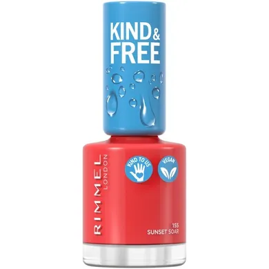 Rimmel, Kind & Free, wegański lakier do paznokci, 155 Sunset Soar, 8 ml