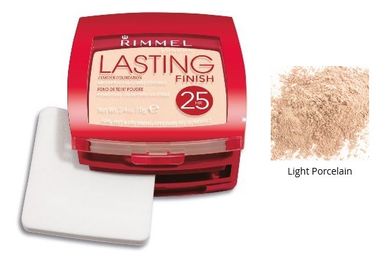 Rimmel, Lasting Finish 25H, Puder kryjąco-matujący, nr 001 Light Porcelain, 7 g