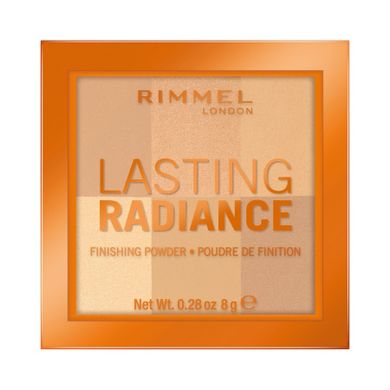 Rimmel, Lasting Radiance, puder rozświetlający, 001 Ivory, 8 g