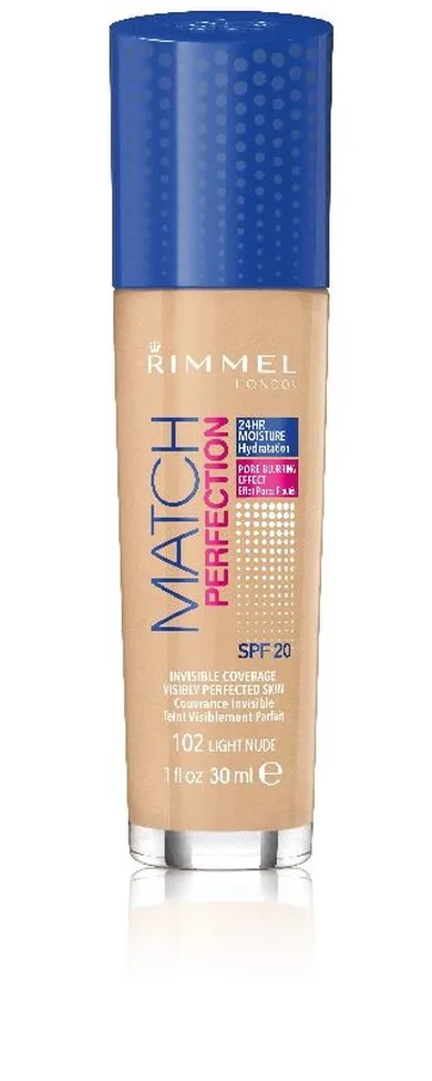 Rimmel, Match Perfection, podkład nr 102 light nude, 30 ml