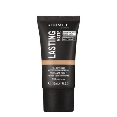 Rimmel, podkład, Lasting Matte nr 200 Soft Beige, 30 ml