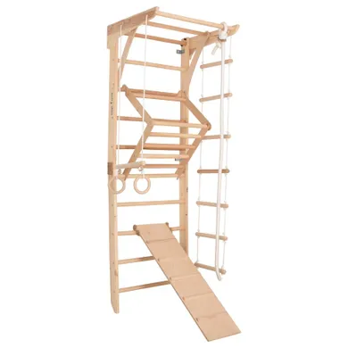 Rinagym, drewniana drabinka gimnastyczna, Kinder 3, naturalny