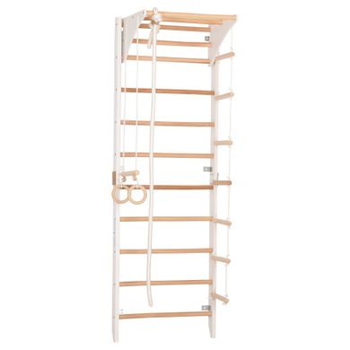 Rinagym, drewniana drabinka gimnastyczna, Kombi 2, biały