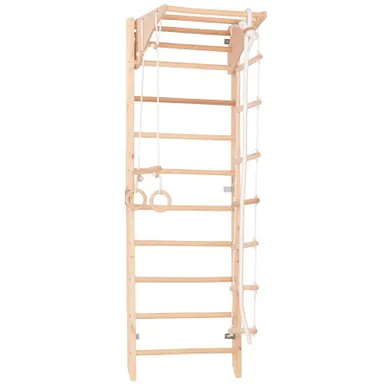 Rinagym, drewniana drabinka gimnastyczna, Kombi 2, naturalny