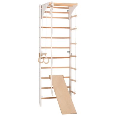 Rinagym, drewniana drabinka gimnastyczna, Kombi 3, biały