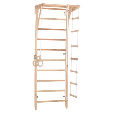 Rinagym, drewniana drabinka gimnastyczna, naturalny