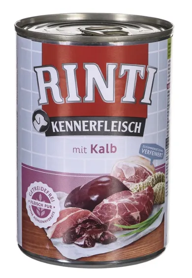 Rinti, Pur Kennerfleisch, karma mokra dla psa, cielęcina, 400g