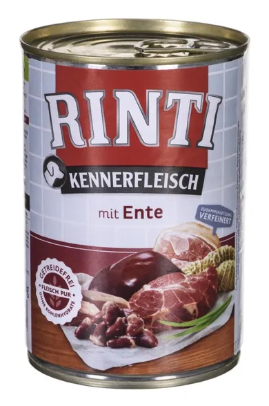Rinti, Pur Kennerfleisch, karma mokra dla psa, kacze serca, 400g