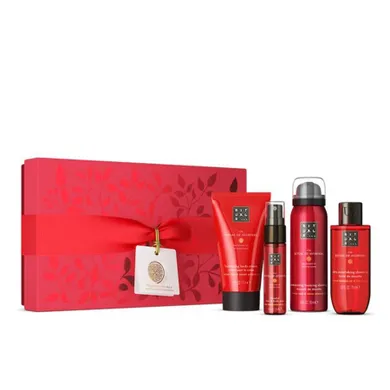 Rituals, The Ritual of Ayurveda, zestaw prezentowy S: pianka pod prysznic, 50 ml + olejek pod prysznic, 75 ml + krem do ciała, 70 ml + mgiełka do włosów i ciała, 20 ml