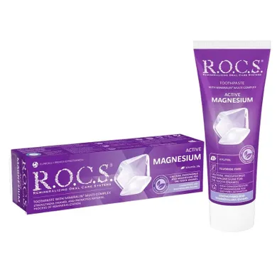 R.O.C.S. Active Magnesium, remineralizująca pasta do zębów z magnezem, 75 ml