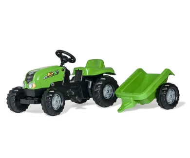 Rolly Kid, traktor z przyczepą, zielony, 012169