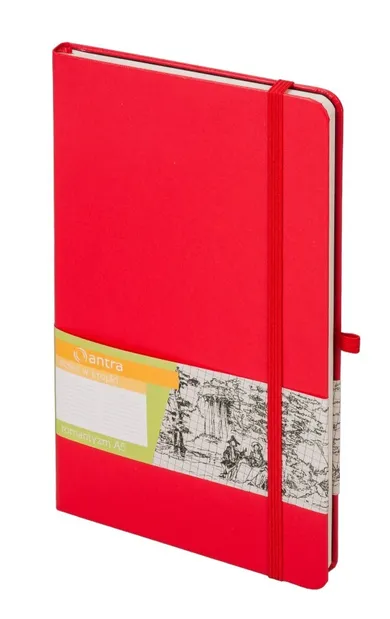 Romantyzm, notes A5, w kropki, czerwony, 1 szt.