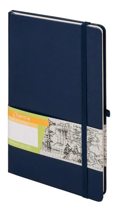 Romantyzm, notes A5, w kropki, granatowy, 1 szt.